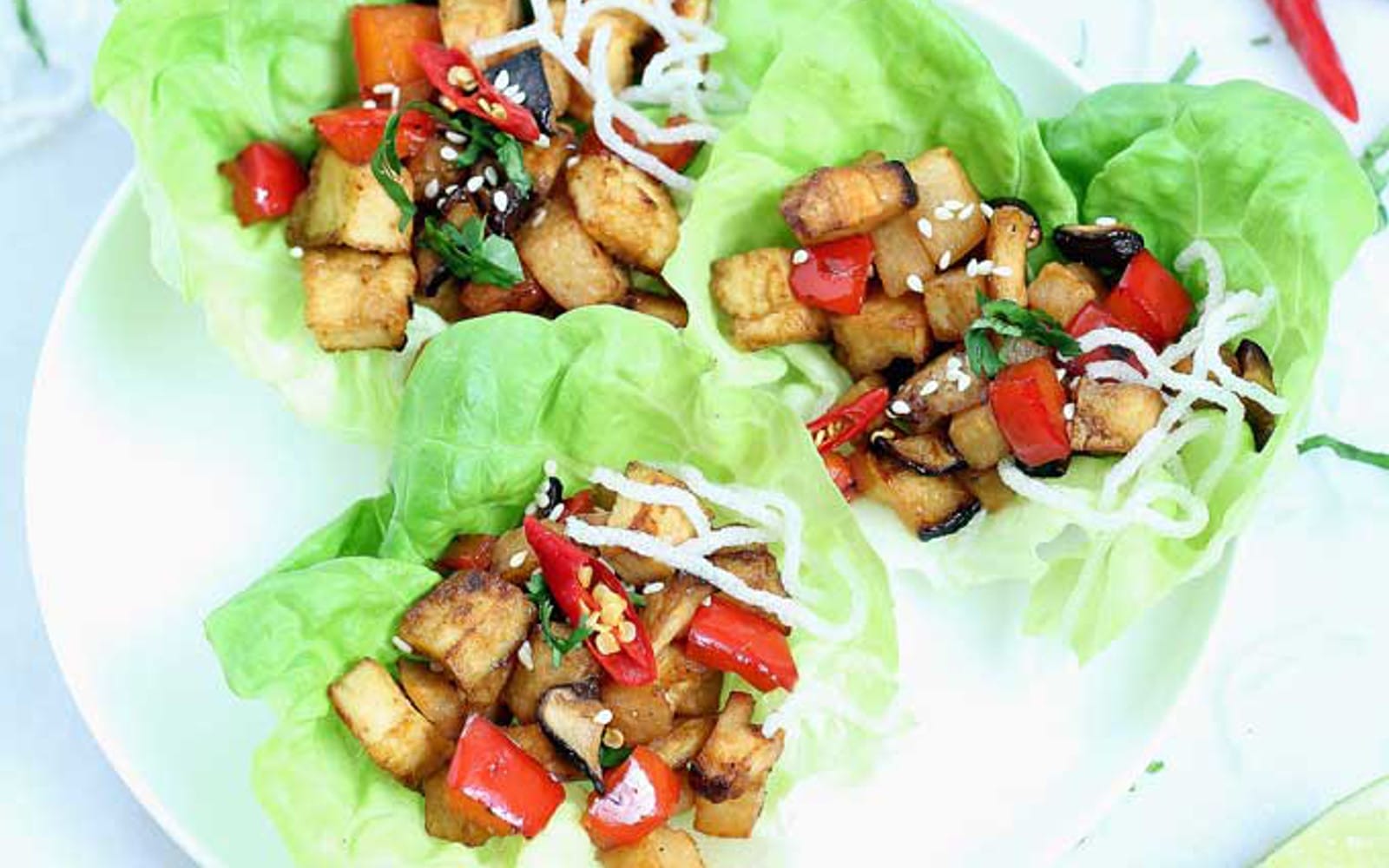 Mushroom and Jicama Lettuce Wraps 2
