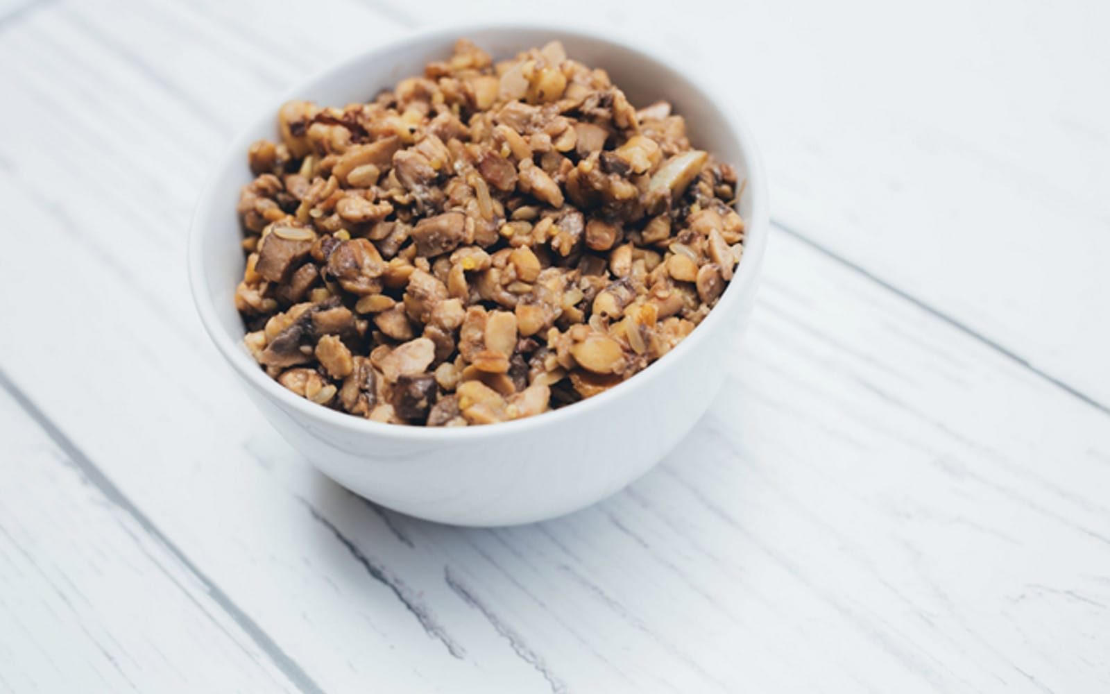 Tempeh Mushroom Walnut Crumbles