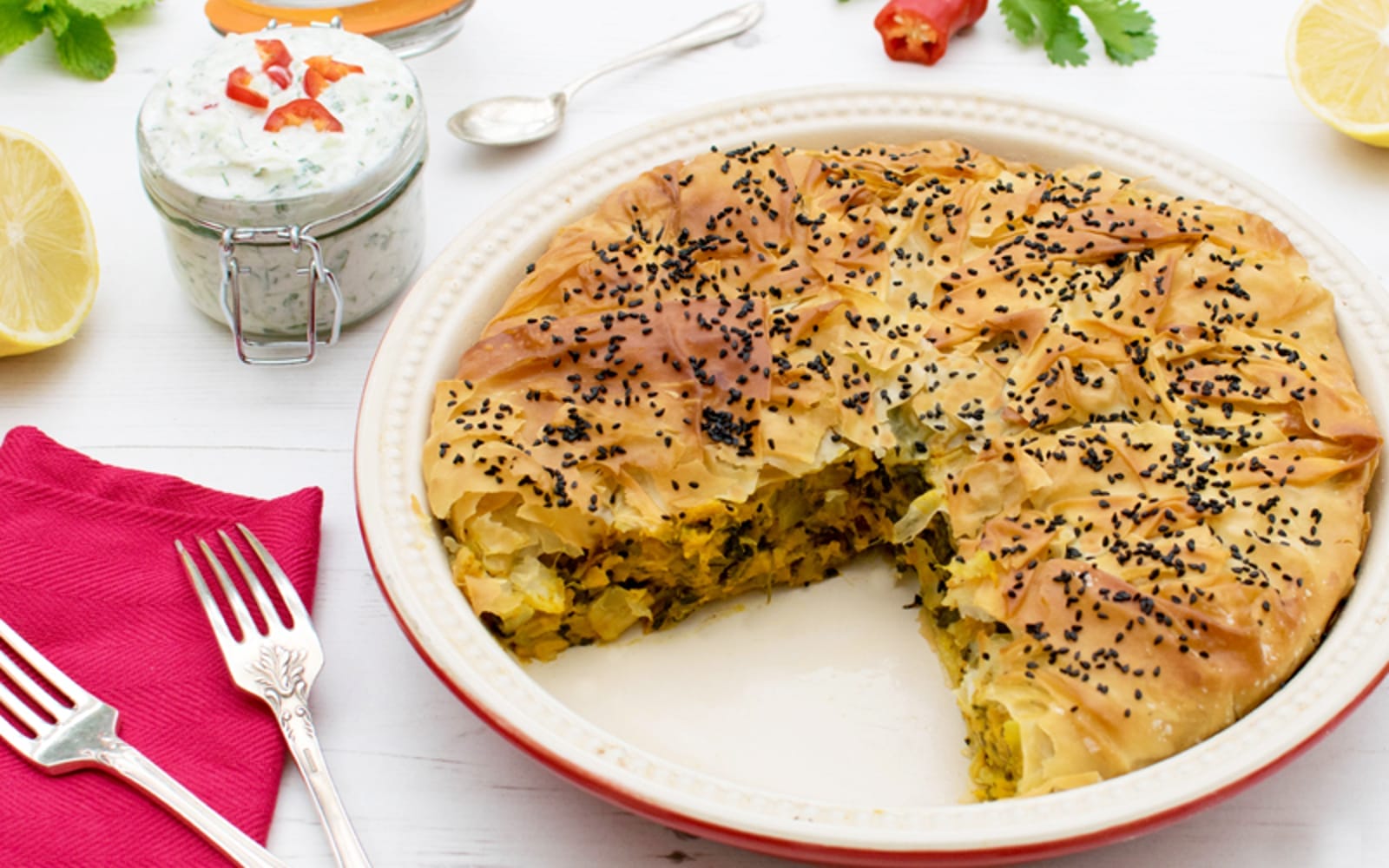 Indian Sweet Potato and Spinach Pie