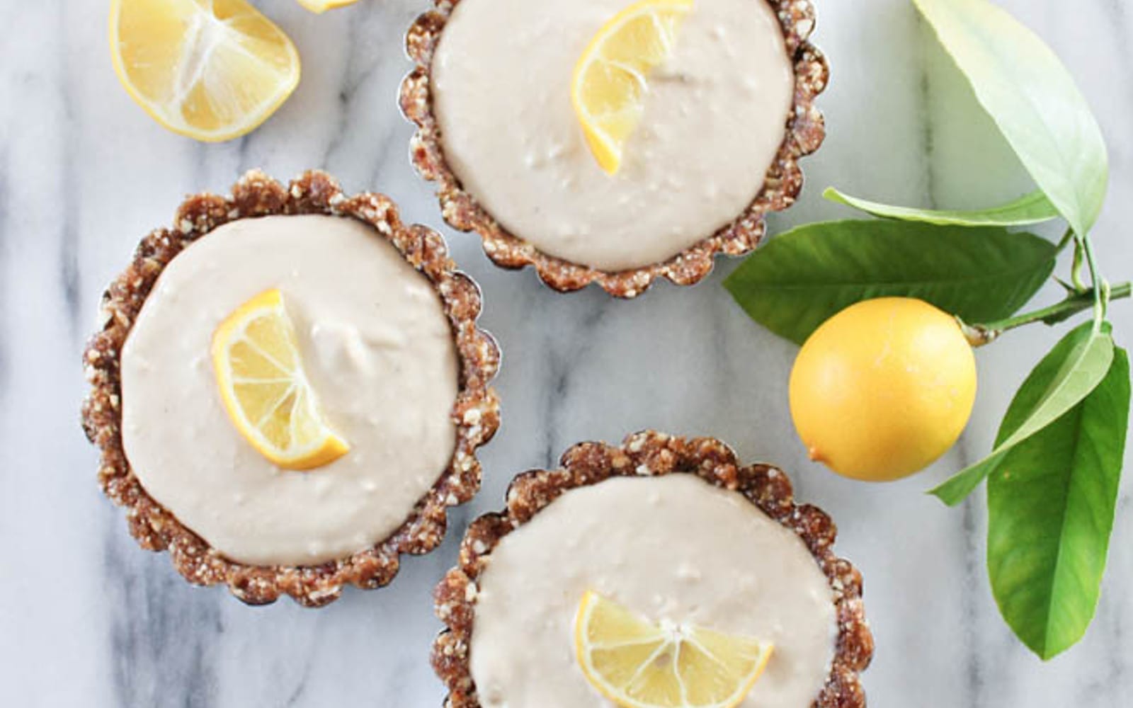 Raw Meyer Lemon Tarts