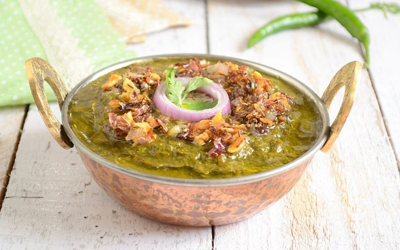 Sarson Ka Saag: Mixed Greens Curry [Vegan]