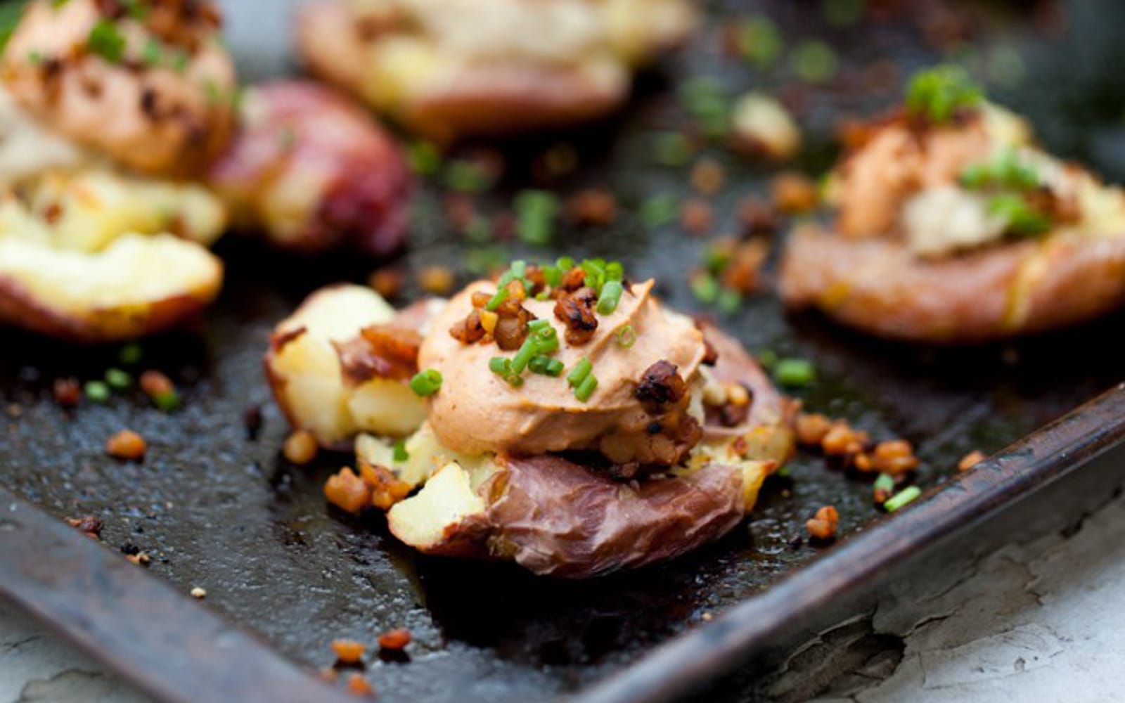 Loaded Smashed Potatoes 4