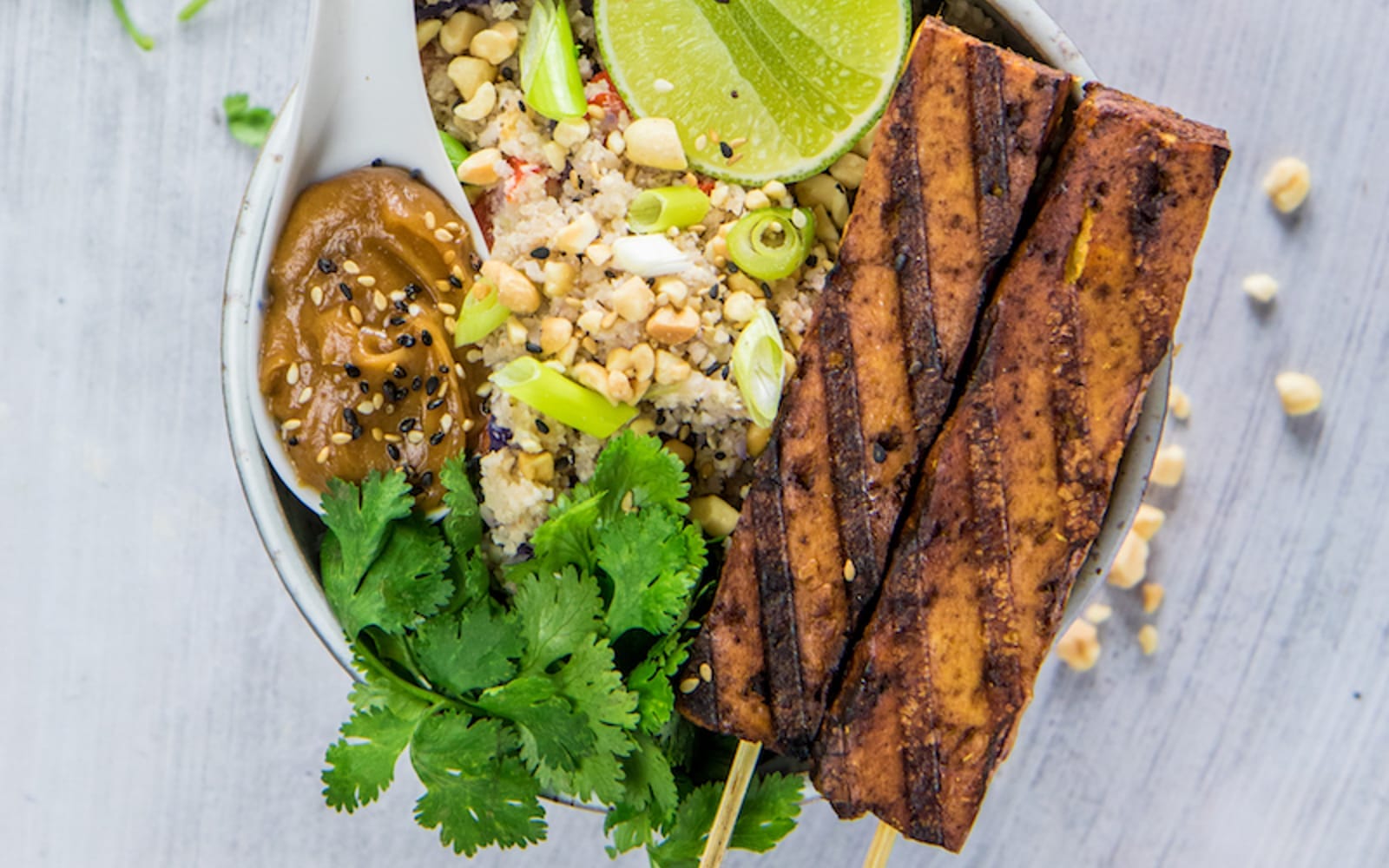 Tofu Satay With Cauliflower Fried Rice 1