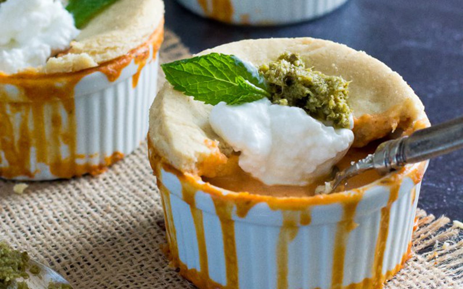 Bread Crusted Creamy Tomato Soup