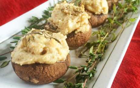 Cashew Cheese Stuffed Mushrooms 2