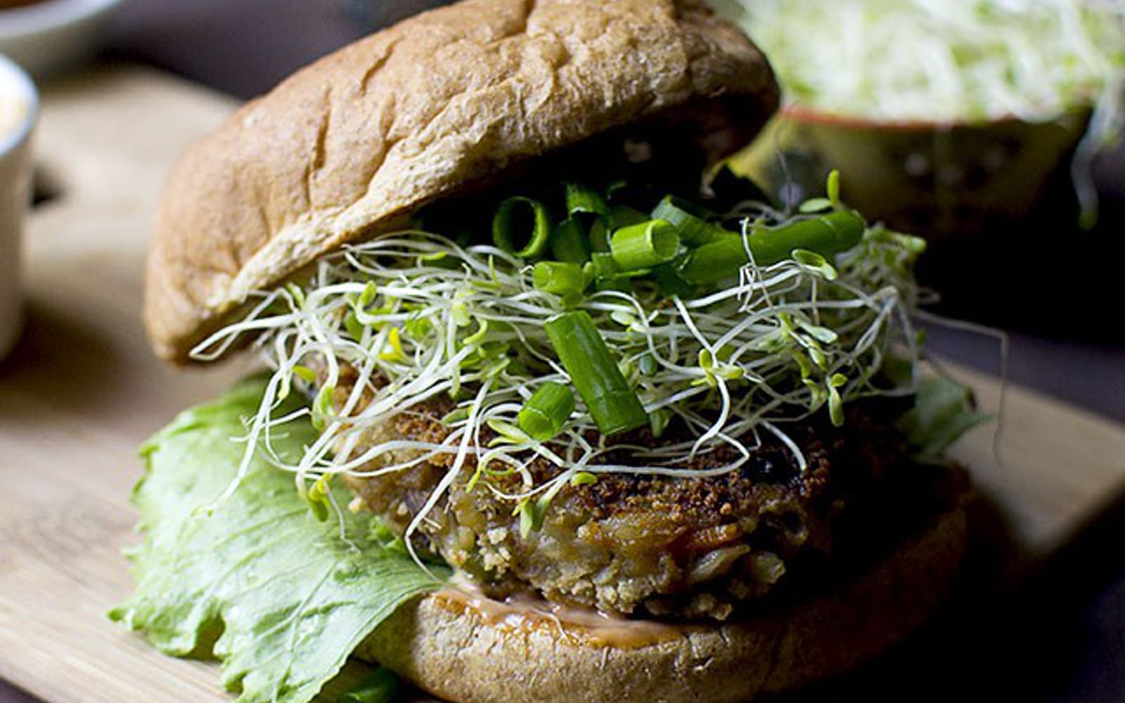 Indo Chinese Veggie Burger b