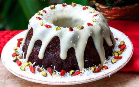 Raw Tropical Christmas Fruit Cake