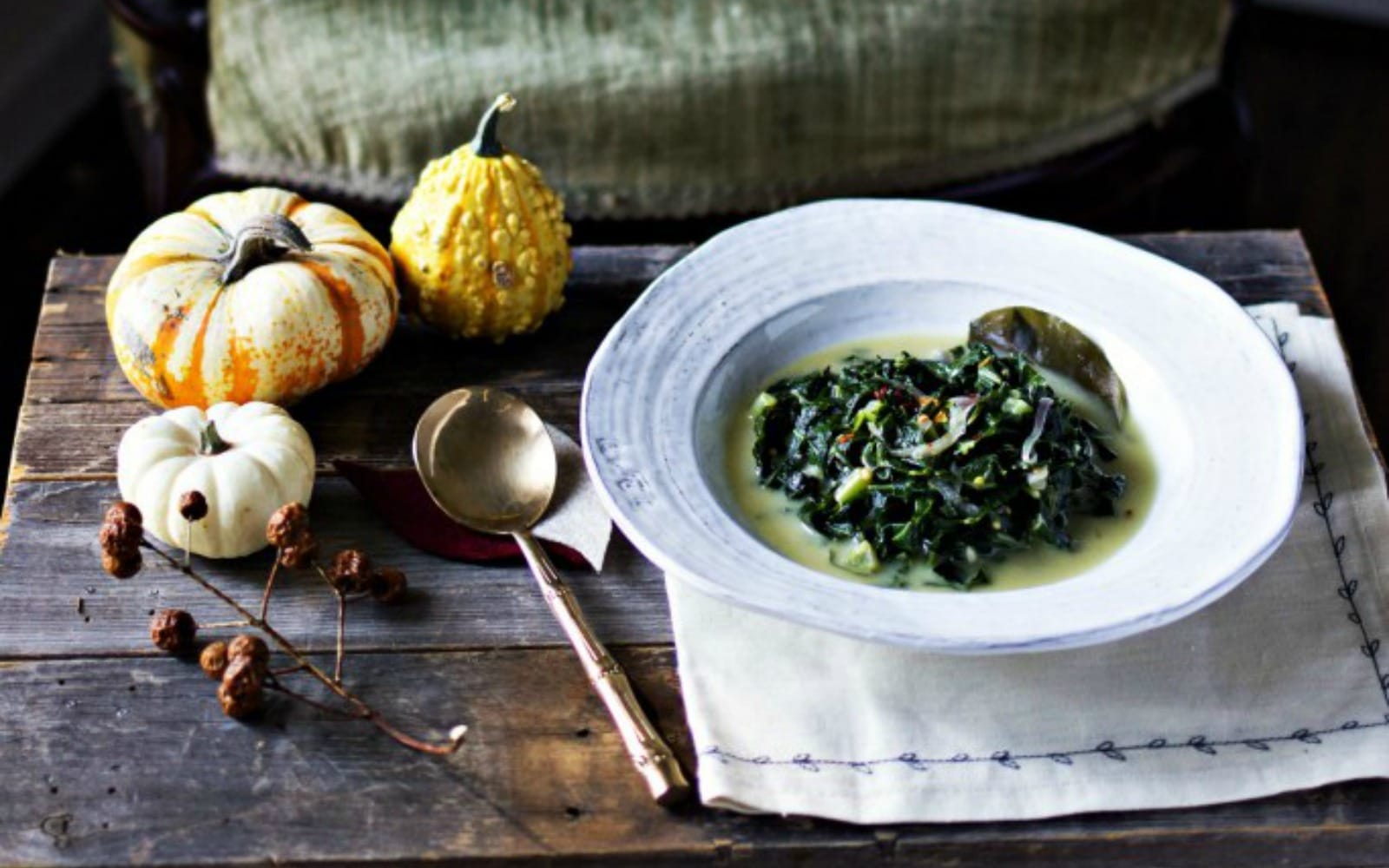 Coconut Milk Braised Collard Greens [Vegan, Gluten Free]