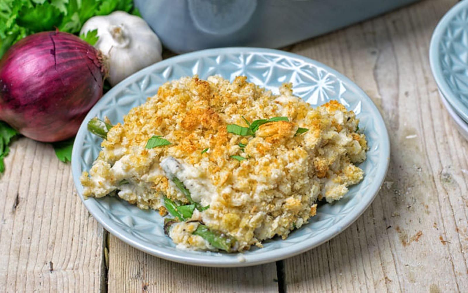 Mashed Cauliflower Green Bean Casserole b