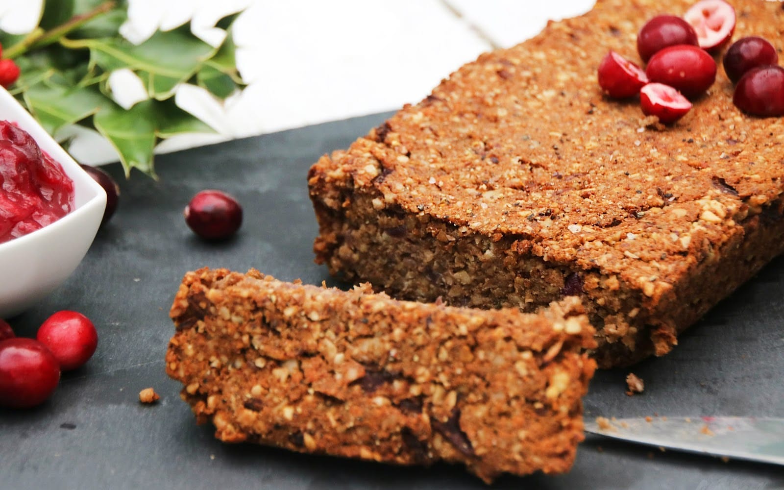 Nut Roast With Cranberry Orange Compote