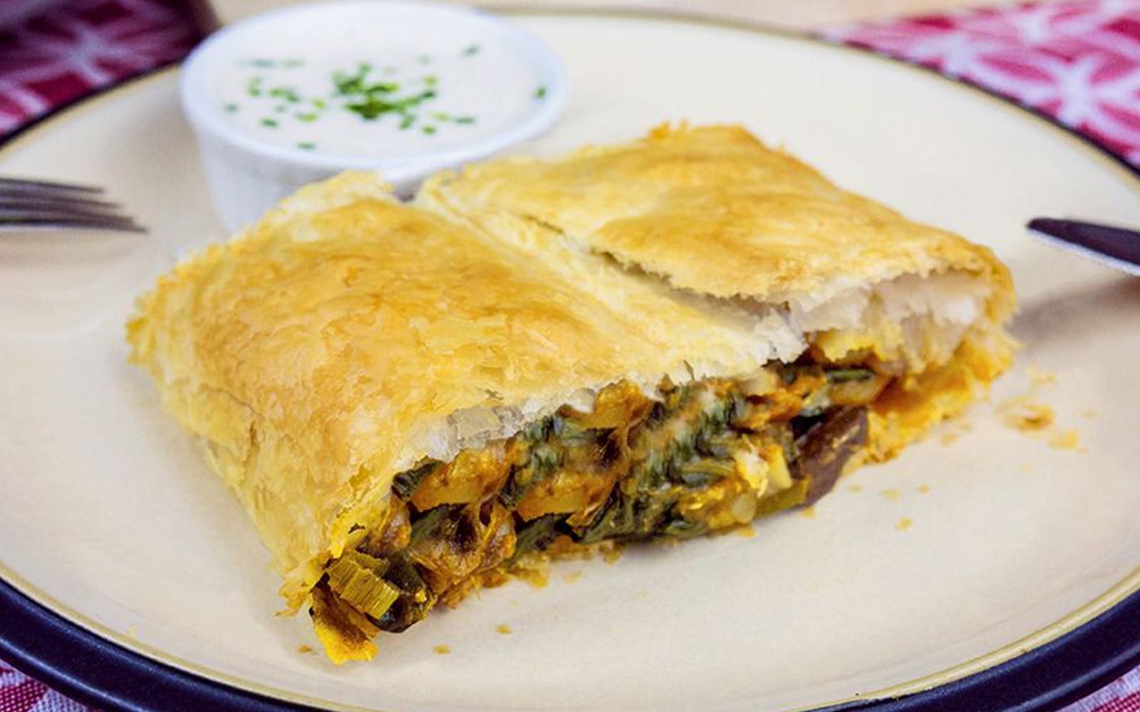 Savory Smoked Tofu and Mushroom Strudel