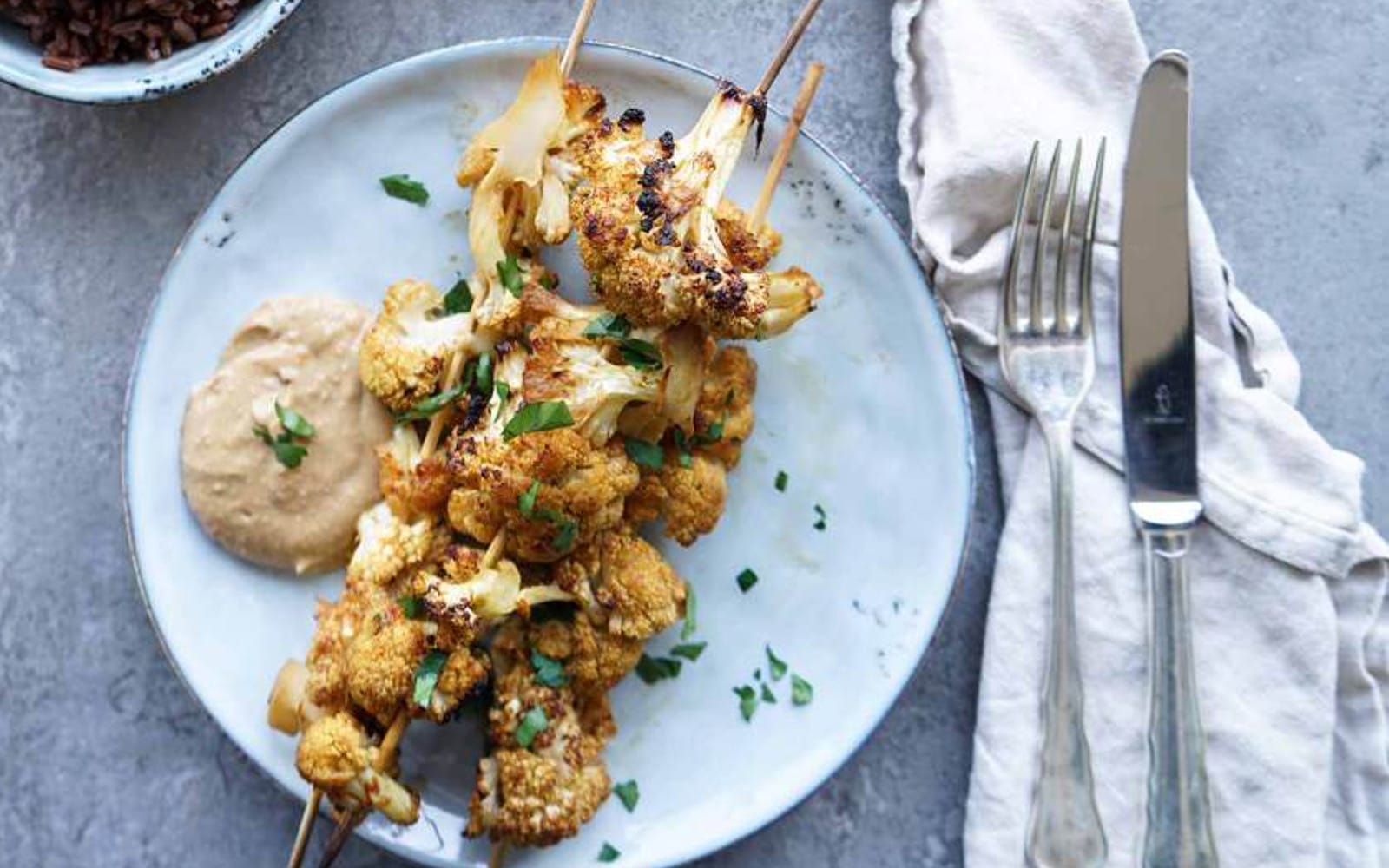 Cauliflower Satay Skewers