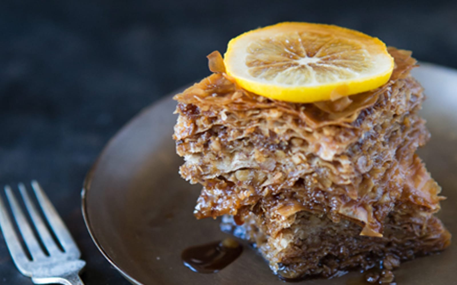 Easy Vegan Baklava with lemon