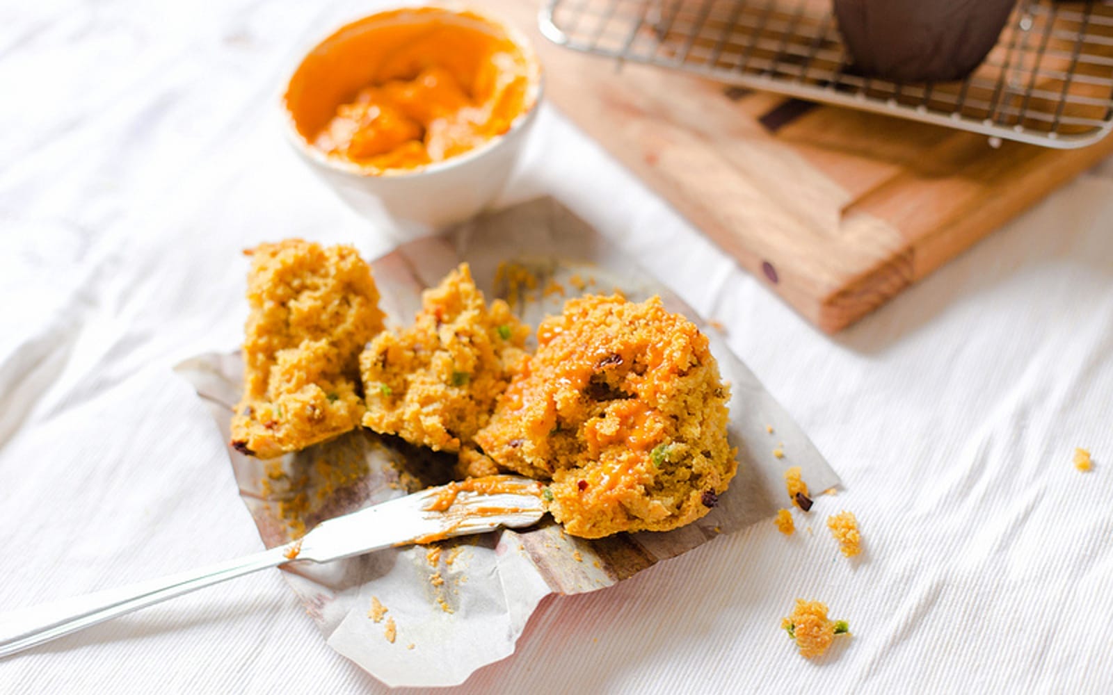 Cornbread Muffins With Harissa Butter b