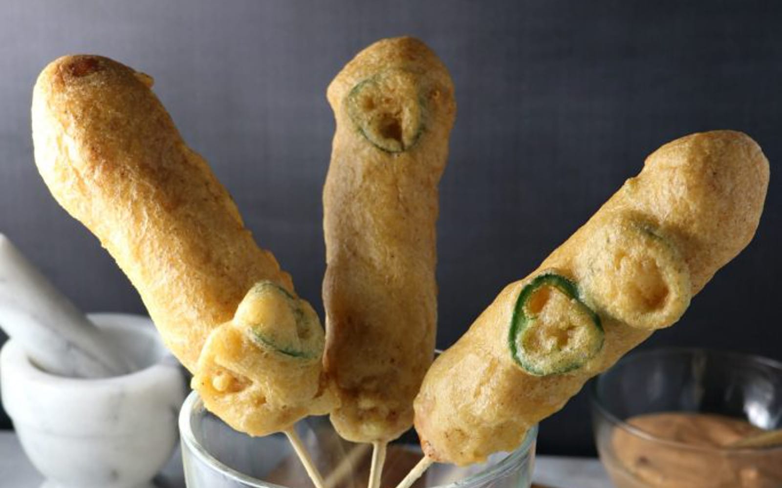 Jalapeno Corn Dogs - One Green Planet