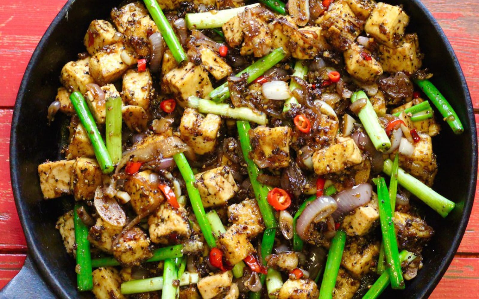 Spicy Black Pepper Tofu