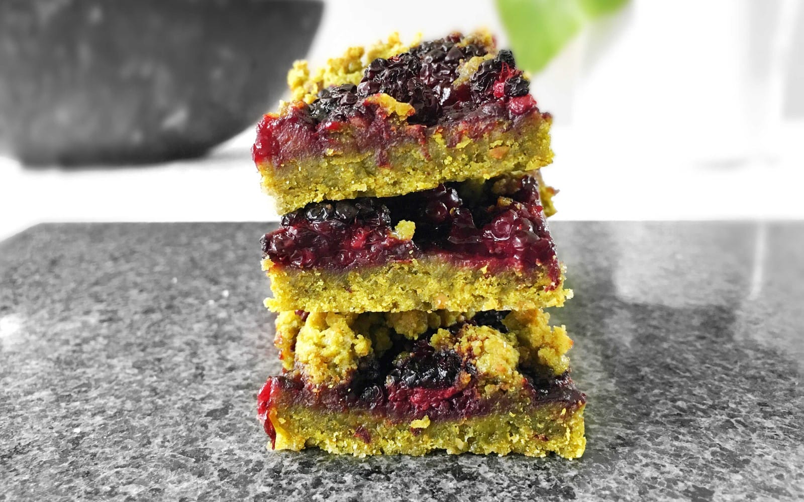 Superfood Blackberry Crumble Bars