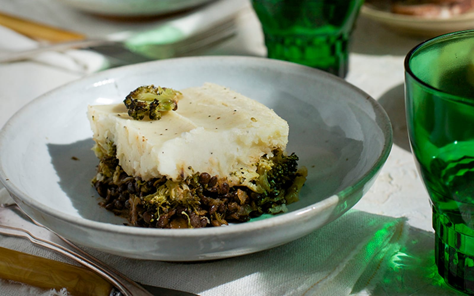 Black Lentil Charred Broccoli Shepherd&rsquo;s Pie