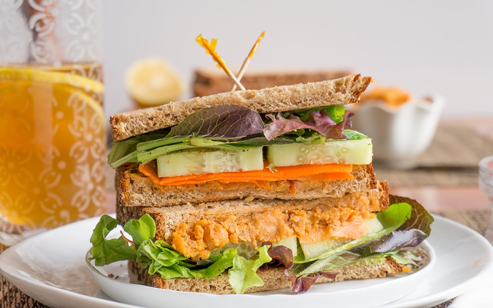 Spicy Roasted Chickpea Sandwich