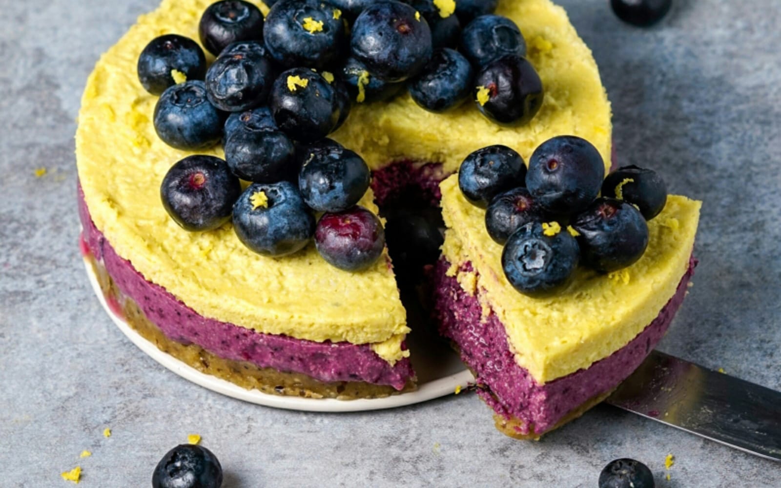 Blueberry Lemon Ice Cream Cake