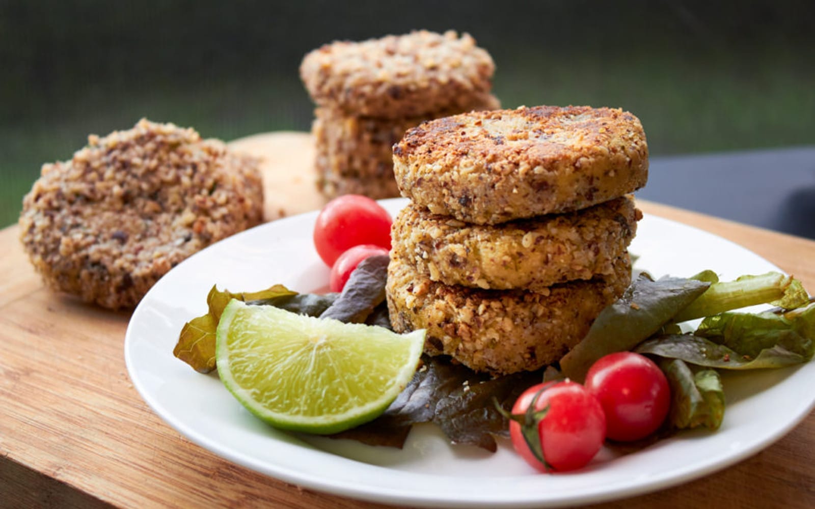 Mini Coriander and Lime Burgers with a Hazelnut Crust