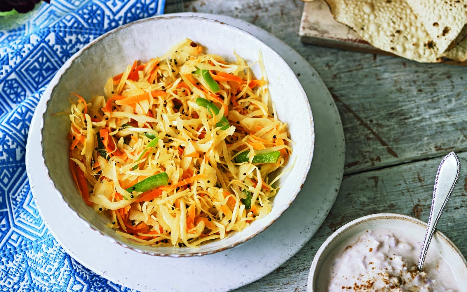 Sambharo: Indian Spiced Carrot and Cabbage Salad [Vegan, Gluten-Free]