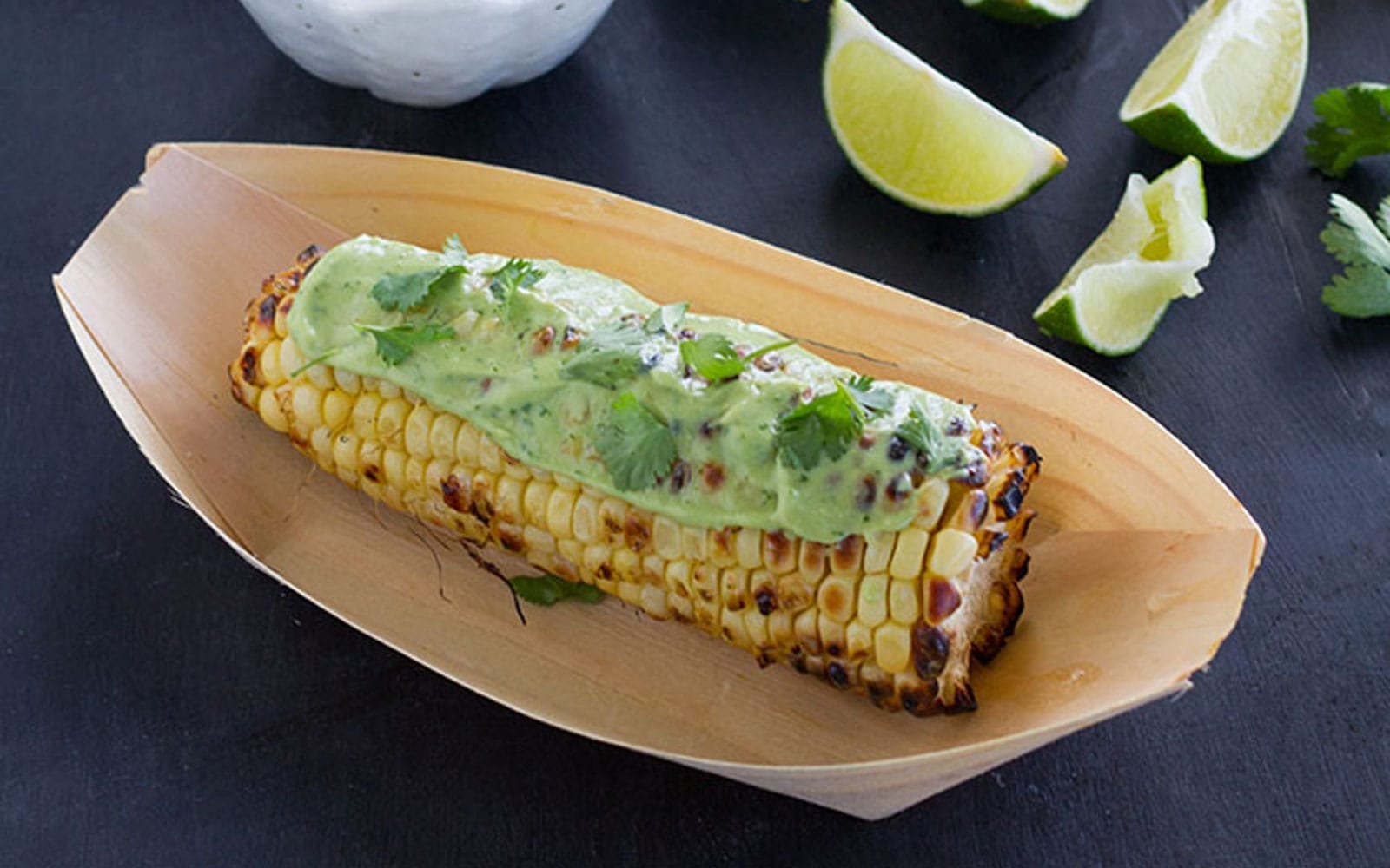 Grilled Corn with Vegan Avocado Crema