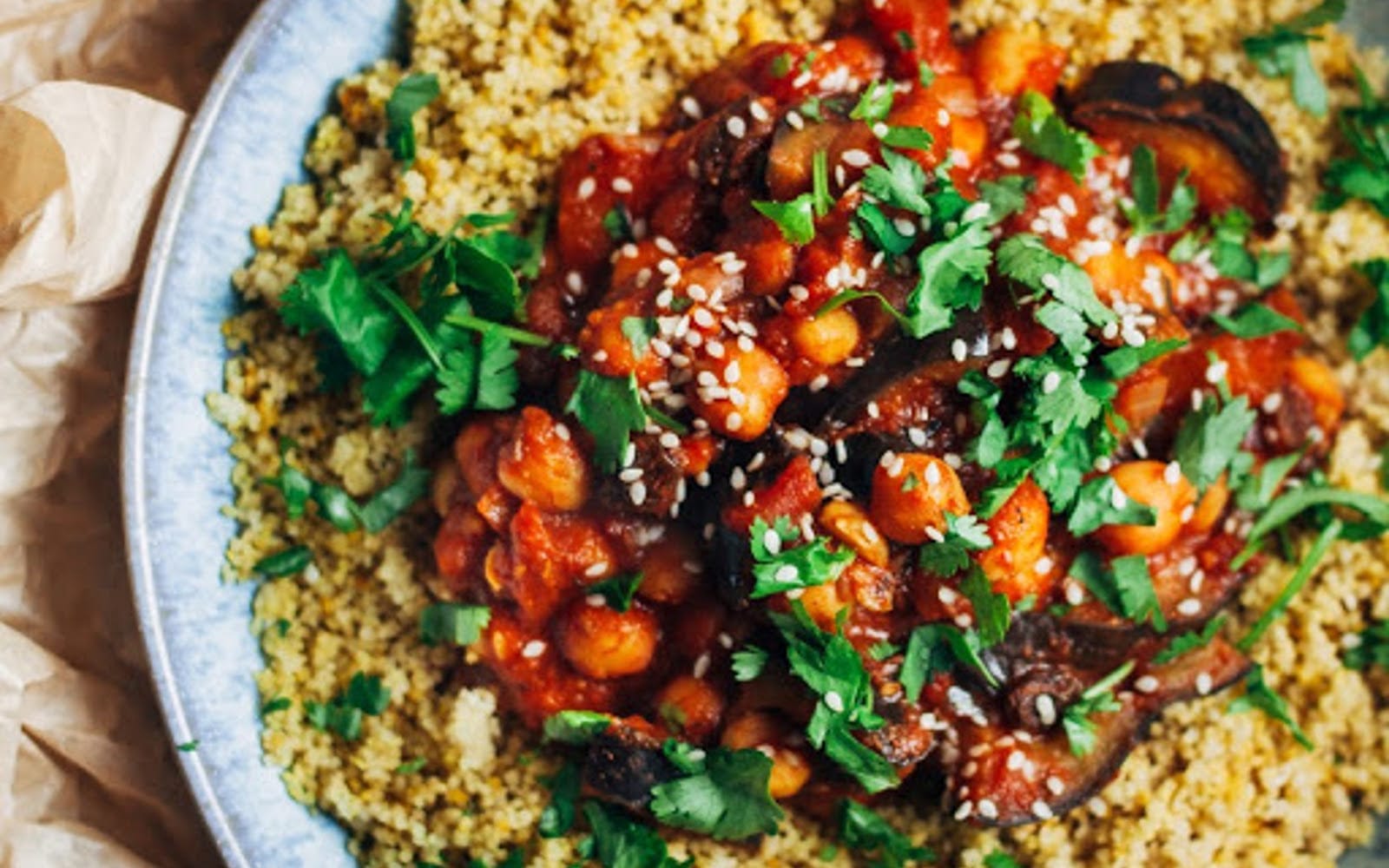 Stovetop Lemon Roasted Eggplant Tagine
