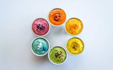 Roasted Vegetable Rainbow Hummus