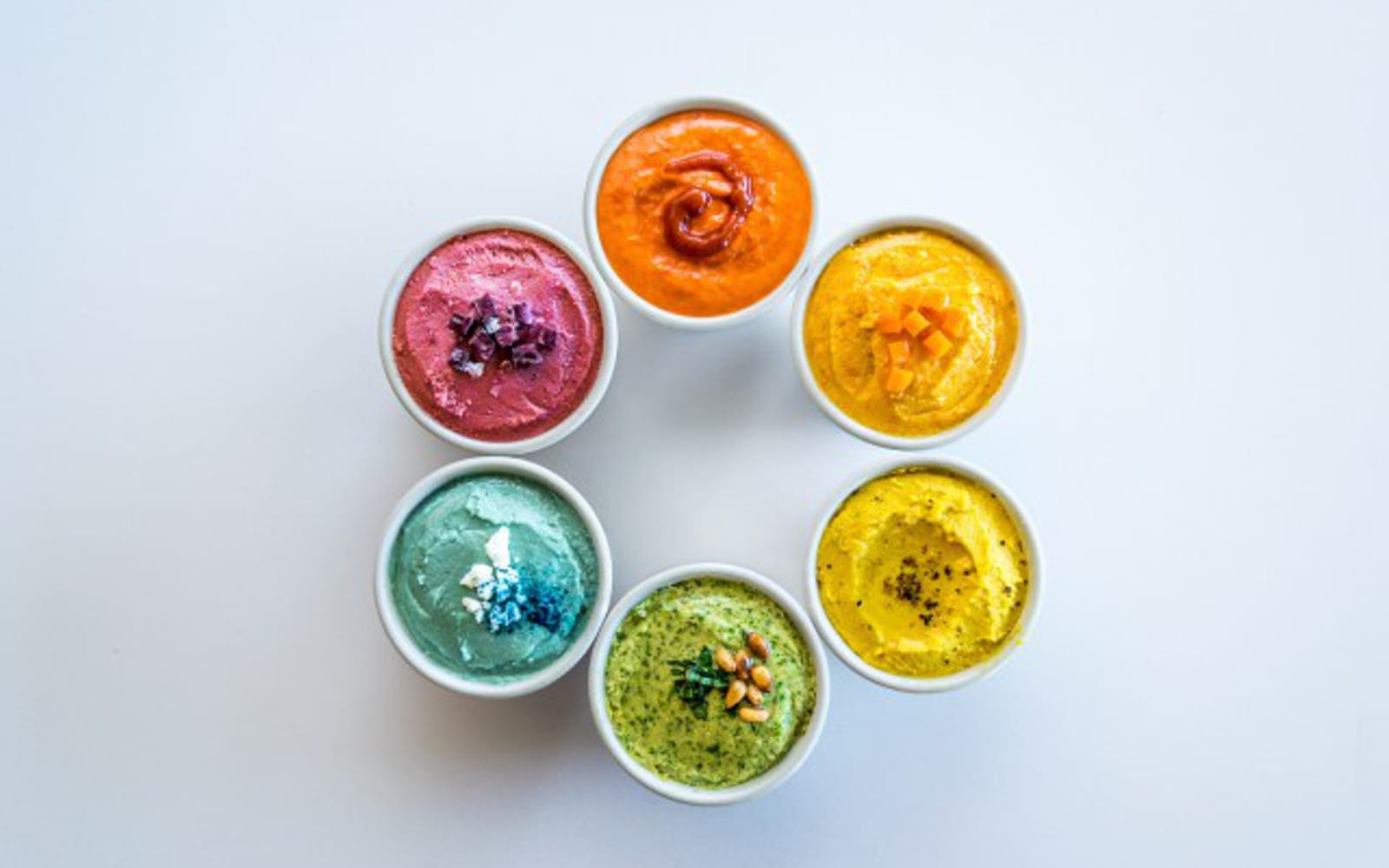 Roasted Vegetable Rainbow Hummus
