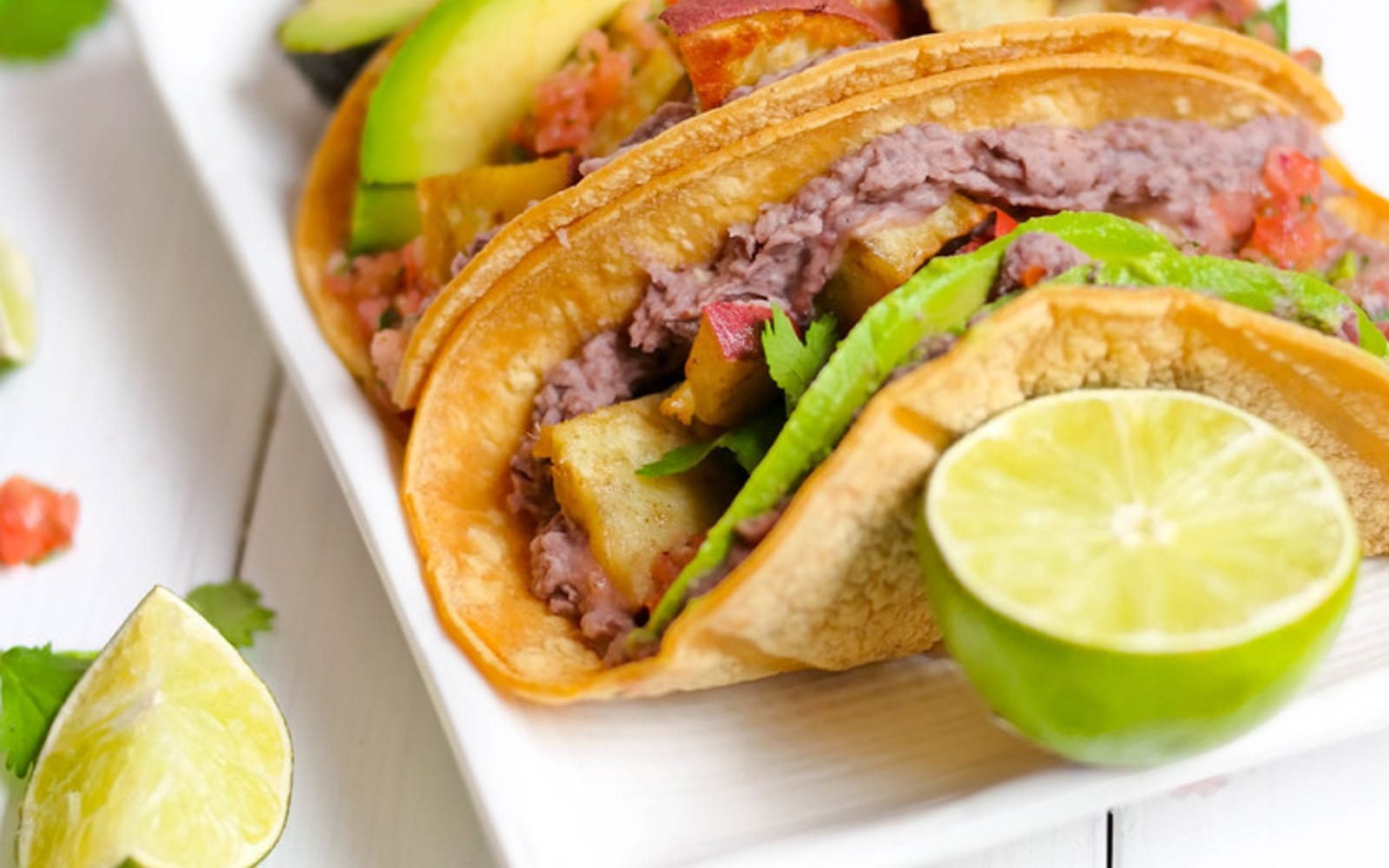 Sweet Potato Tacos With Mint-Cilantro Salsa