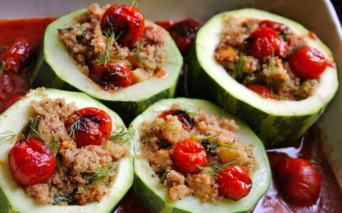Zucchini Stuffed With Amaranth
