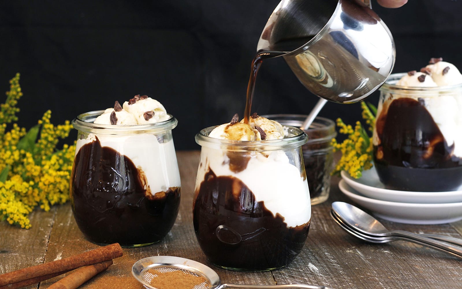 Hot Frosty Spiced Cashew Cream Affogato