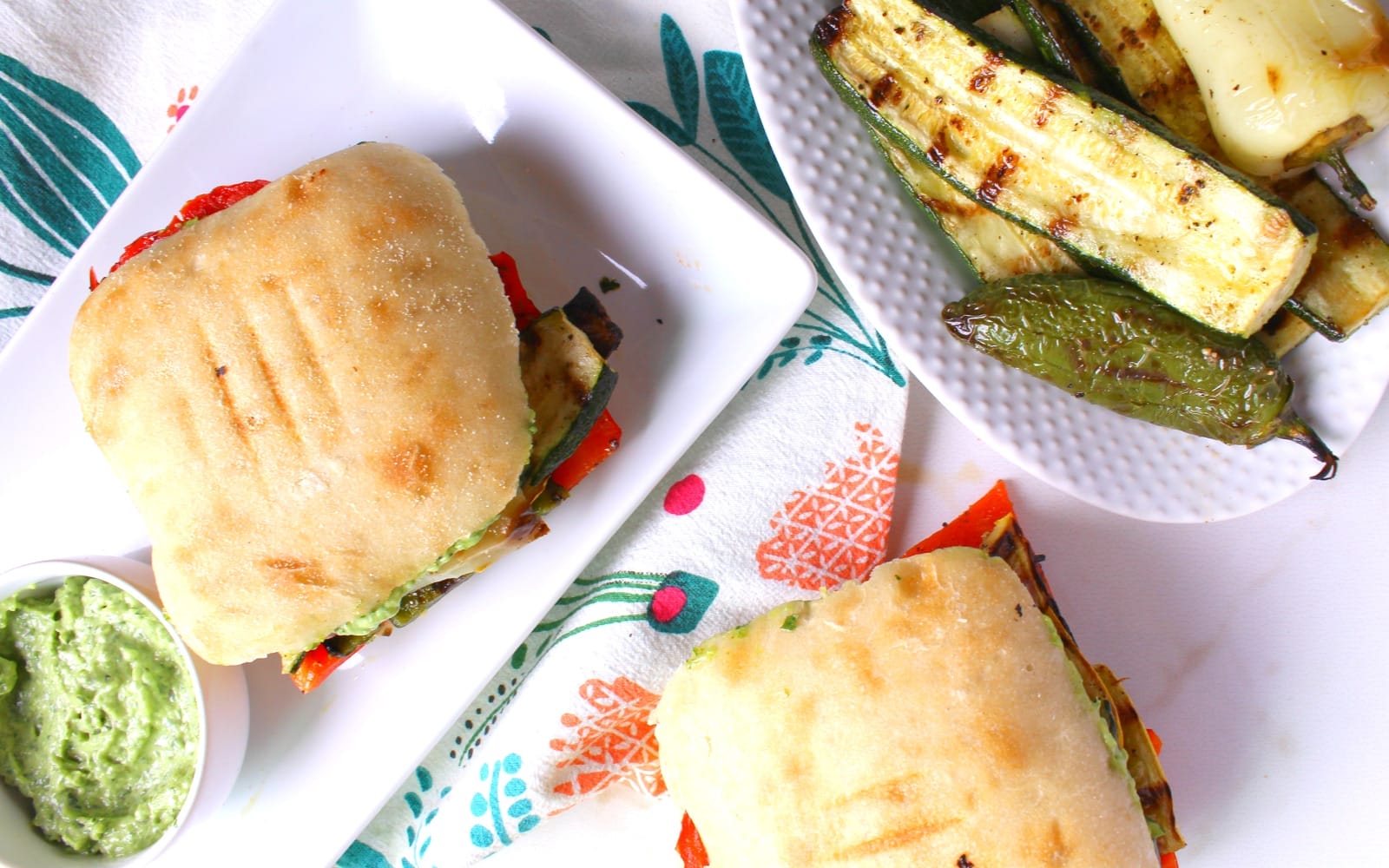 Grilled Veggie Sandwich With Basil Aioli [Vegan, Gluten-Free]