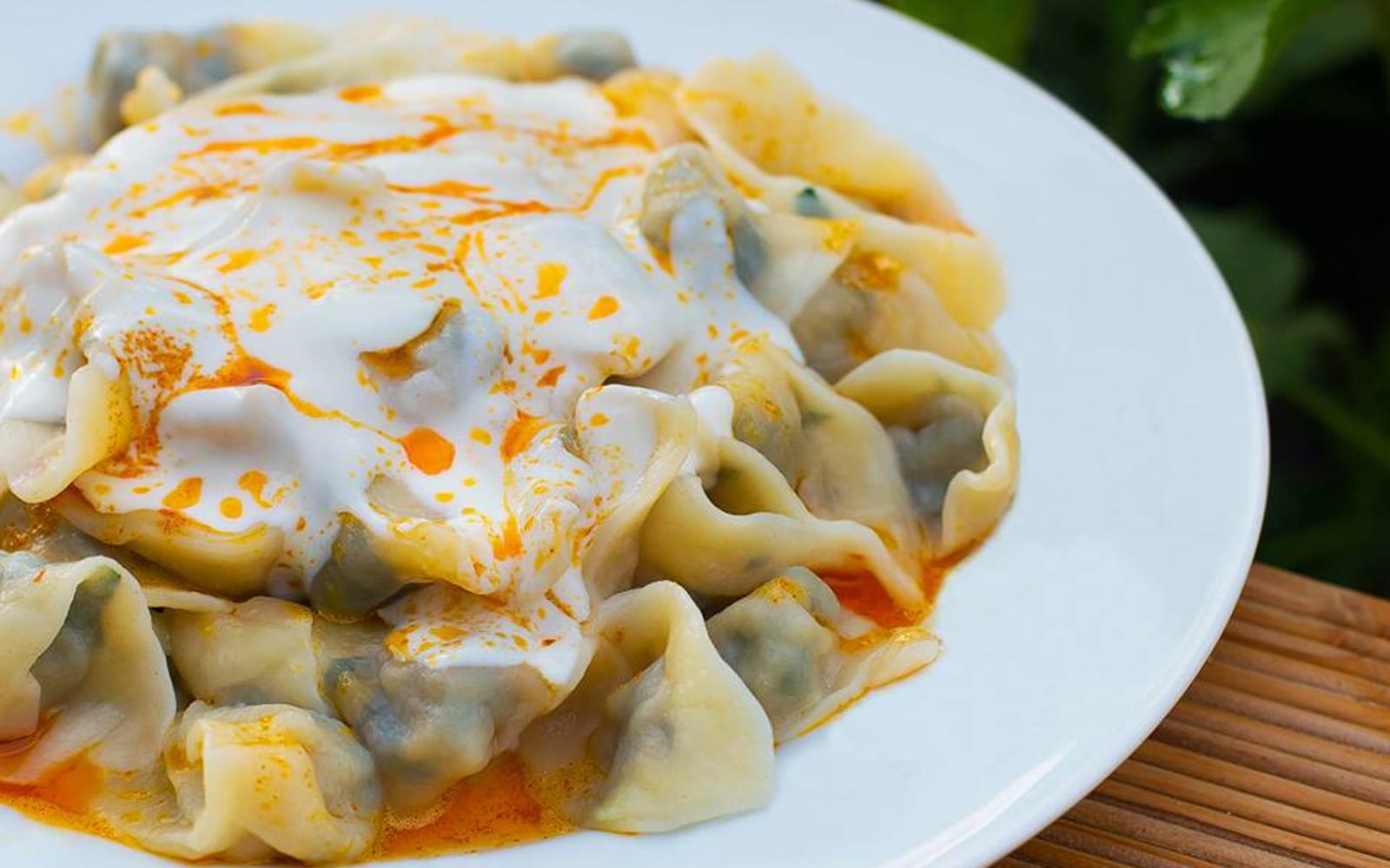 Turkish Dumplings With Yogurt and Paprika Sauce
