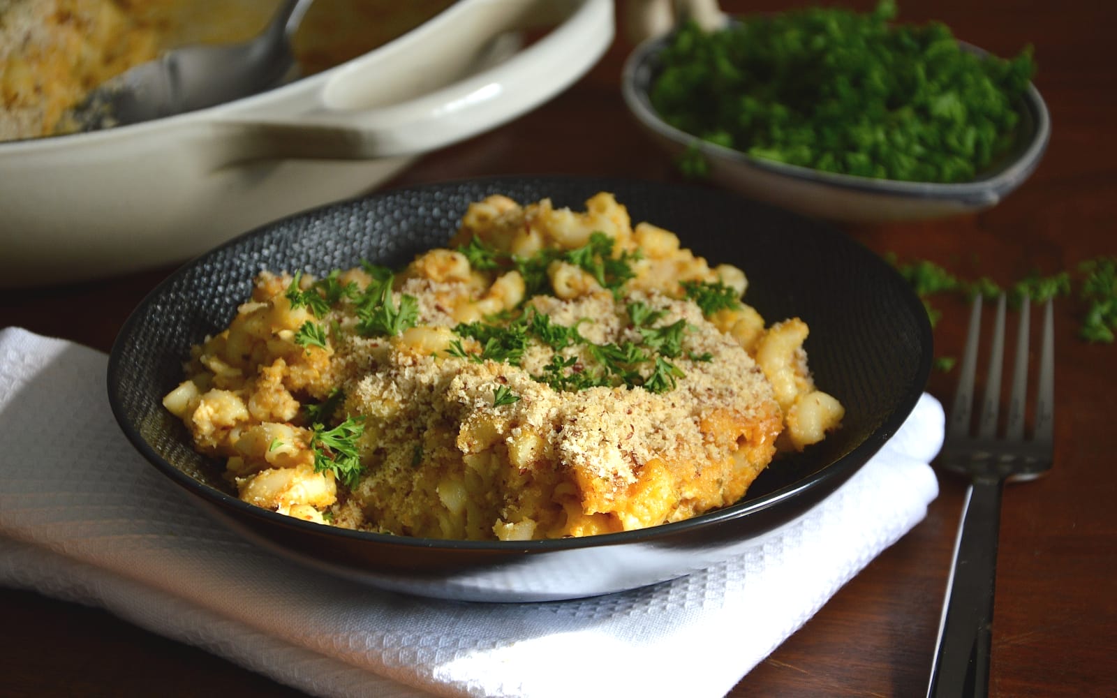 Butternut cauliflower mac and cheese