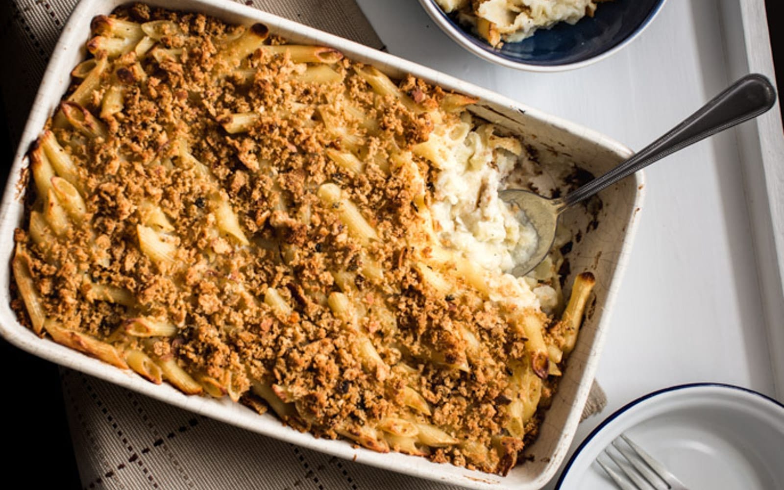 Creamy Cauliflower Penne Bake