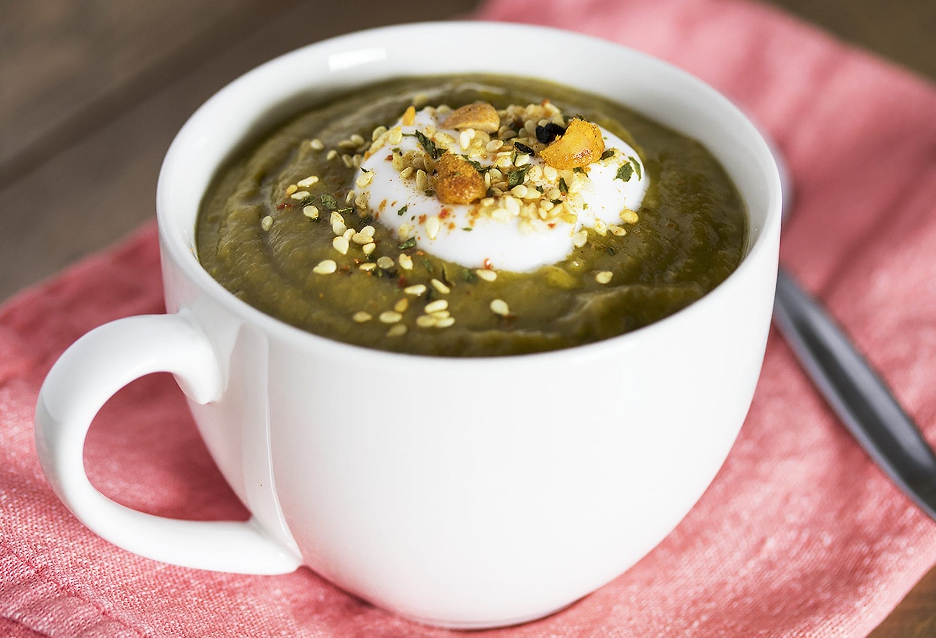 Sweet Potato Broccolini and Corn Soup