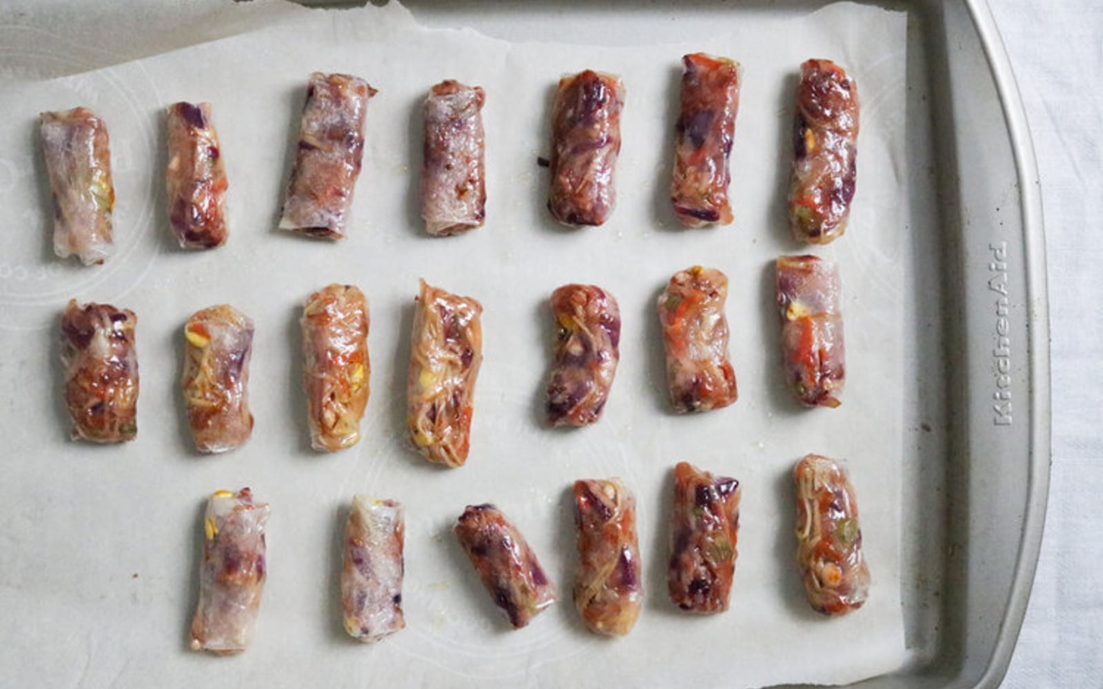 Vegan Gluten-Free Baked Rice Paper Spring Rolls