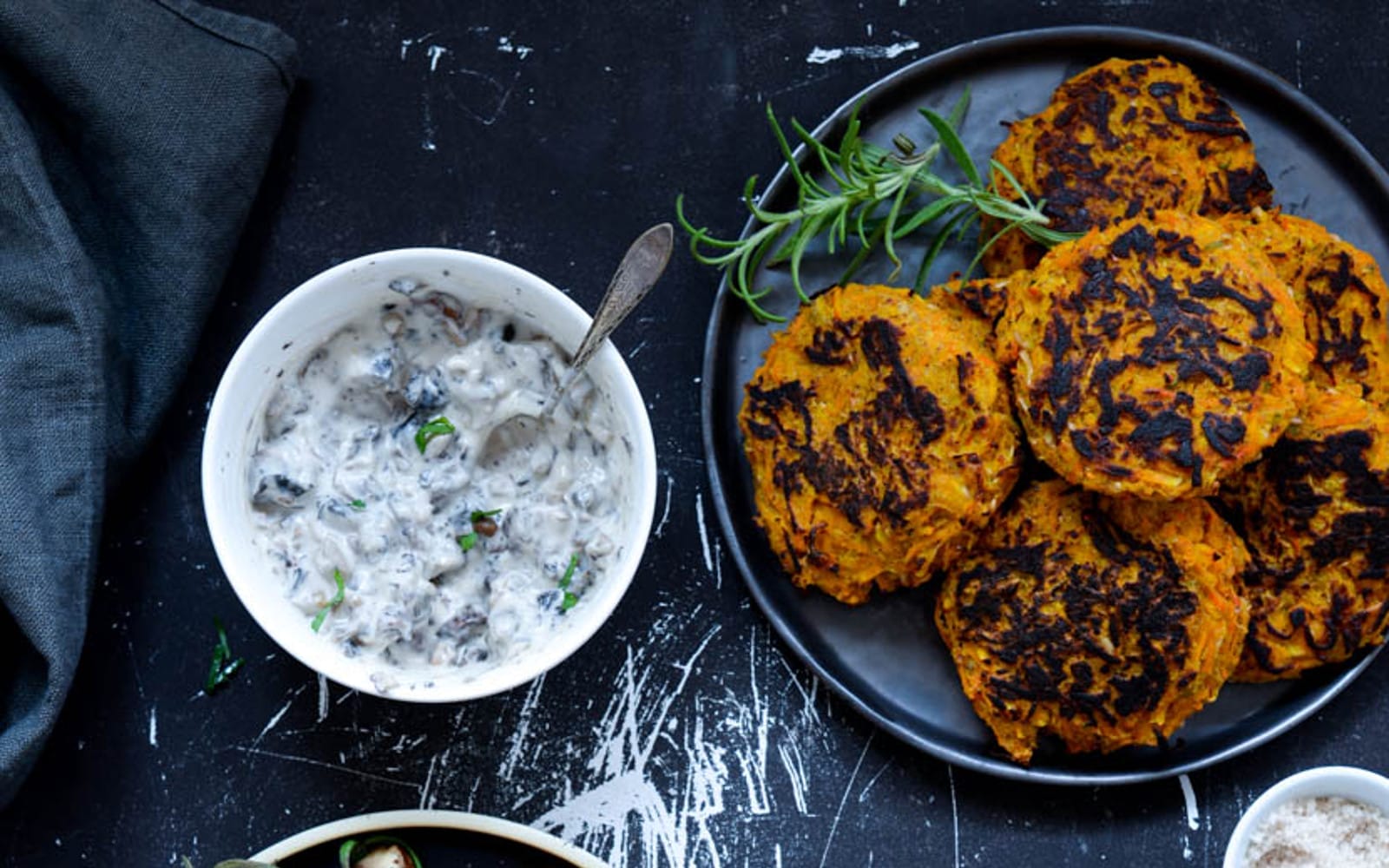 Vegan Grain-Free Pumpkin Rösti With Mushroom Mayo