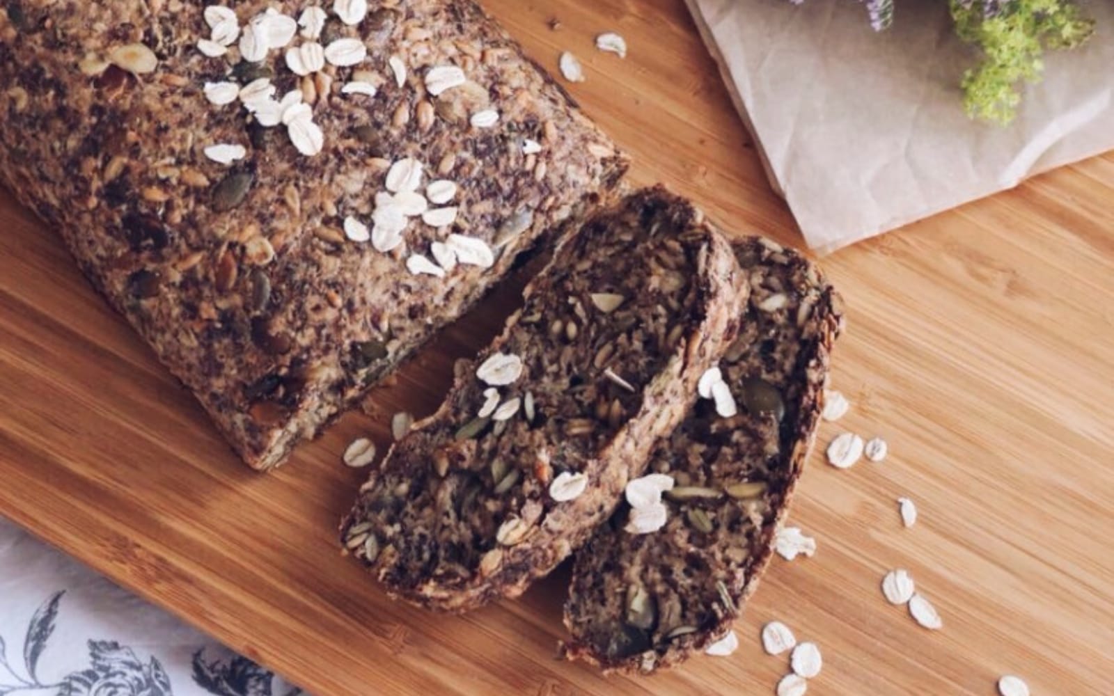 vegan gluten free nut free oat and seed bread