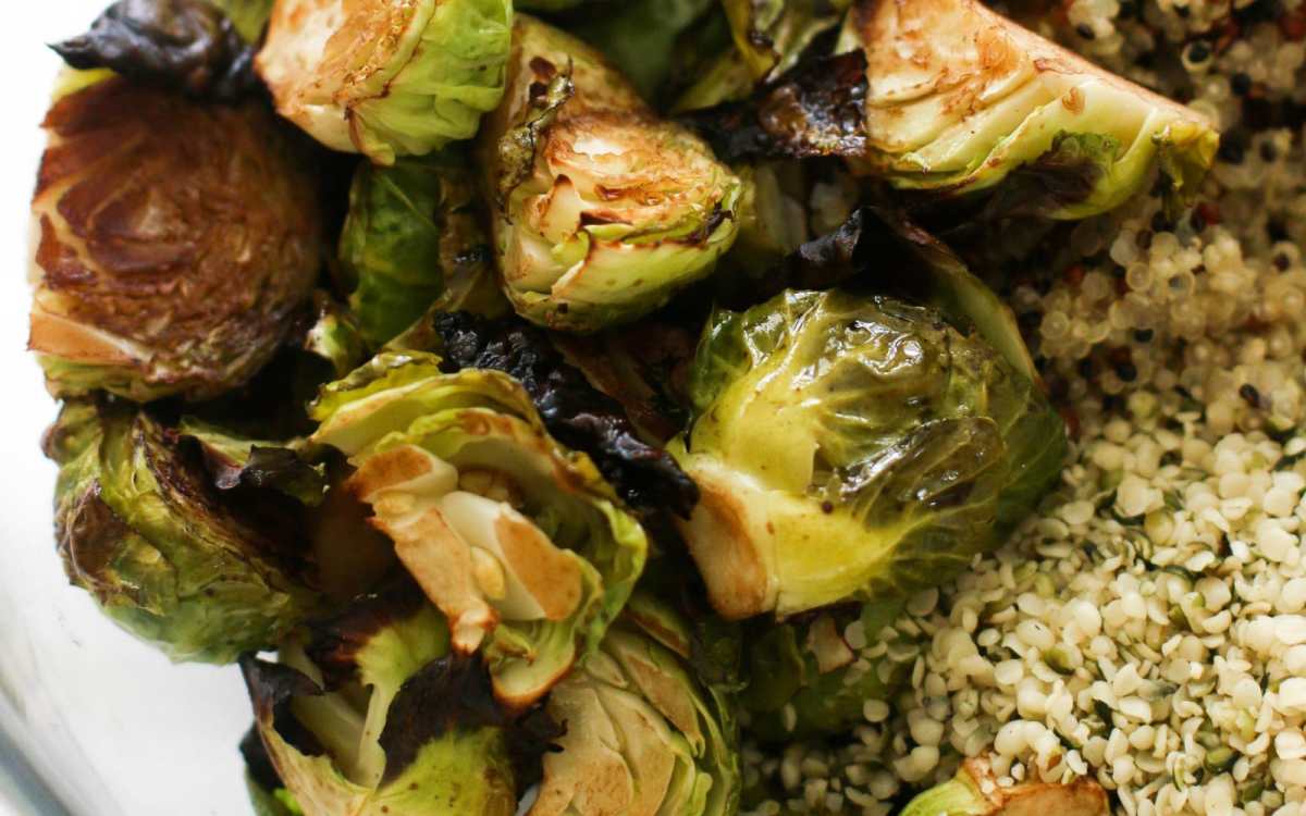 Rosemary Brussels Sprout Quinoa Salad