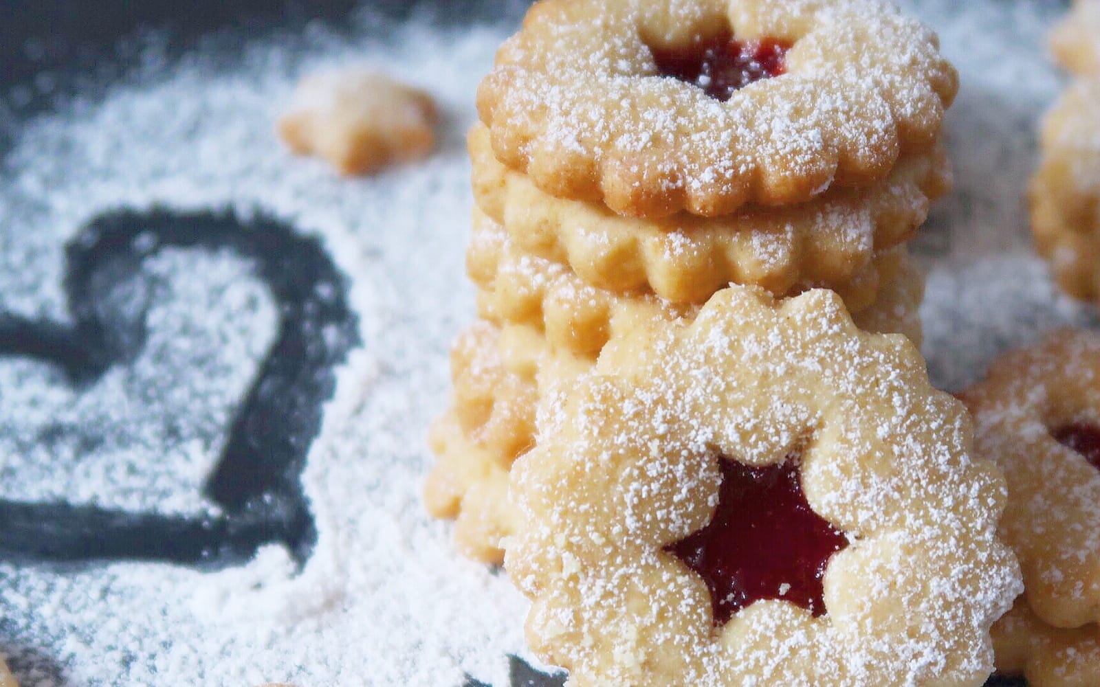 Vegan Spelt Linzer Cookies With Jam Filling