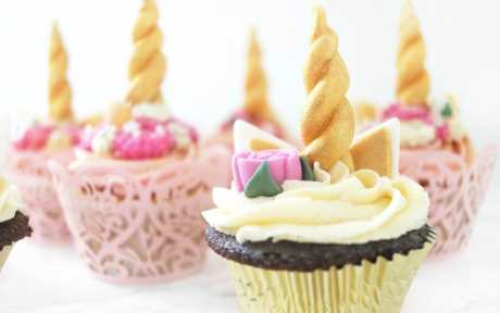 Vegan Gluten-Free Unicorn Chocolate Cupcakes With Unicorn Horn