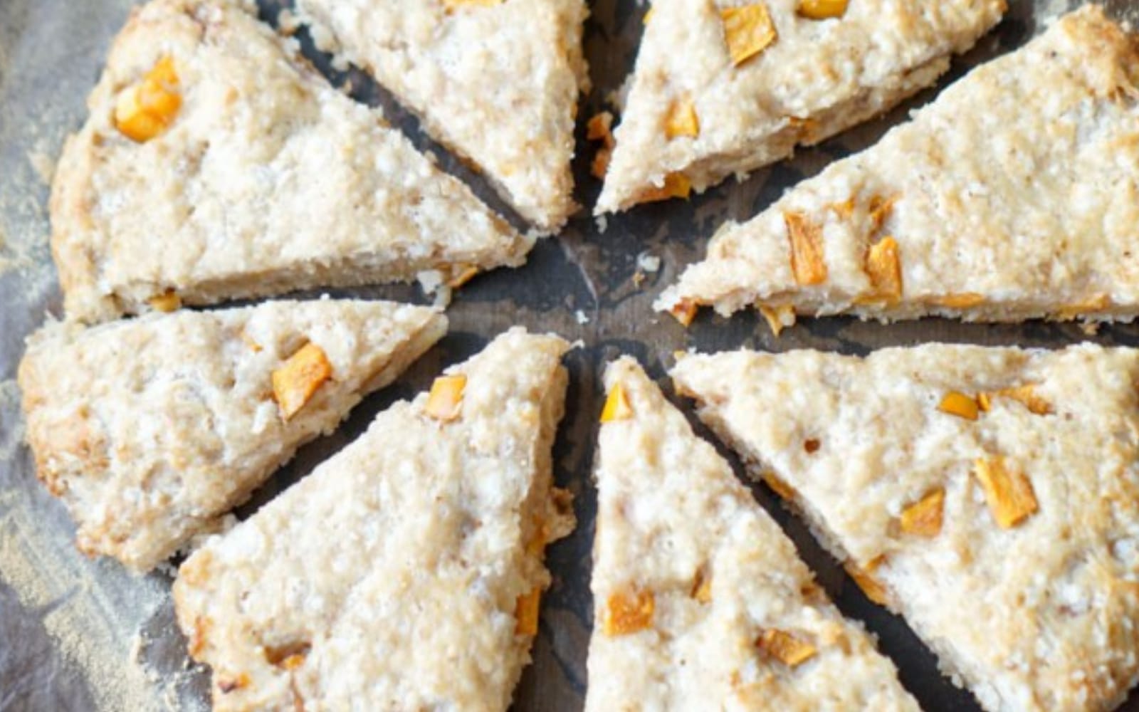 vegan Cardamom Persimmon Scones with Maple-Persimmon Cream