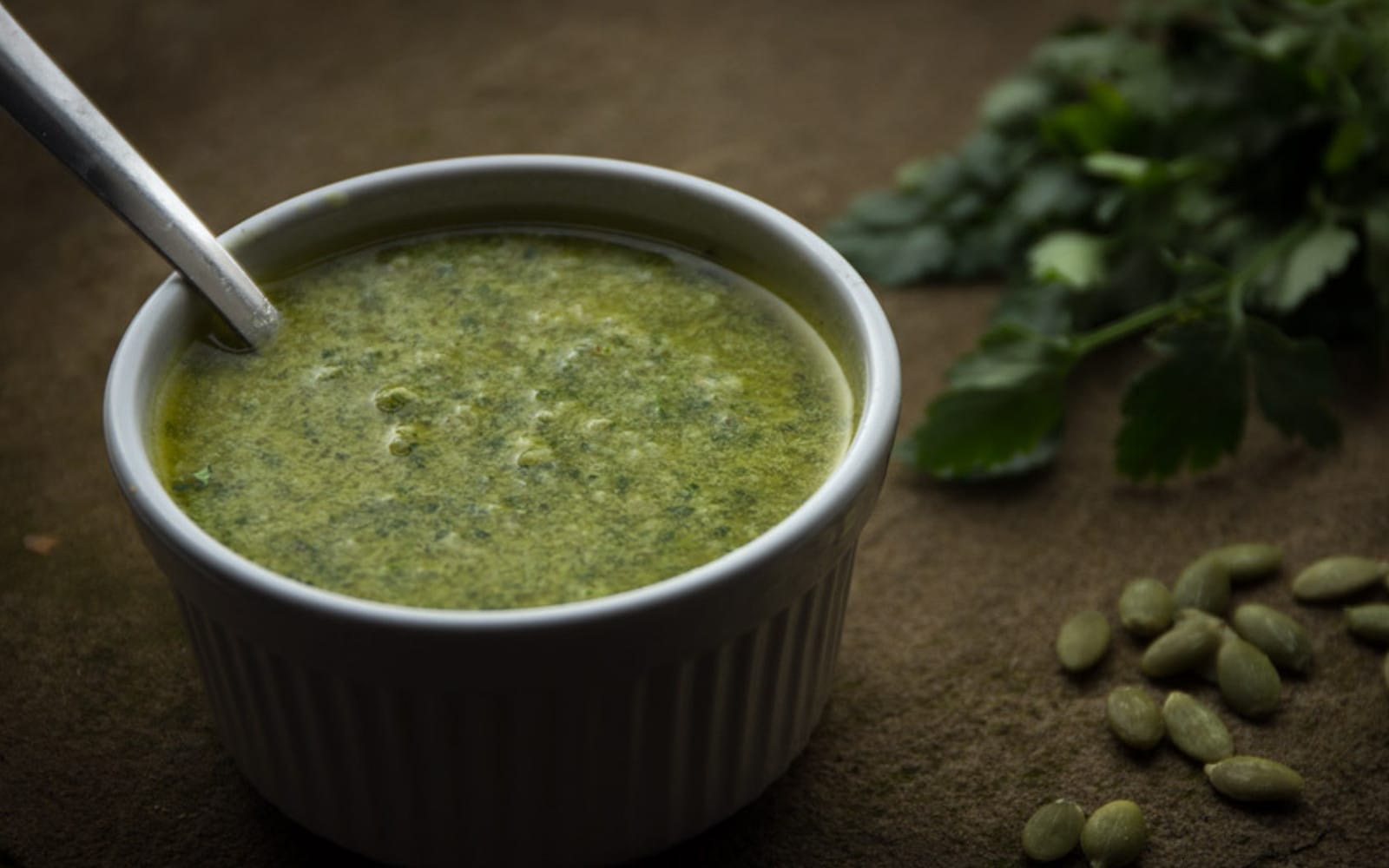 Vegan Grain-Free Parsley Pumpkin Seed Pesto