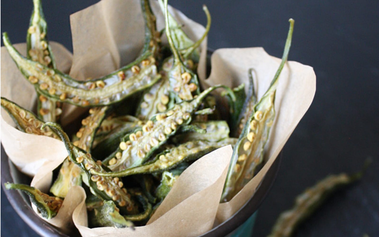 Vegan Gluten-Free Raw Okra Chips