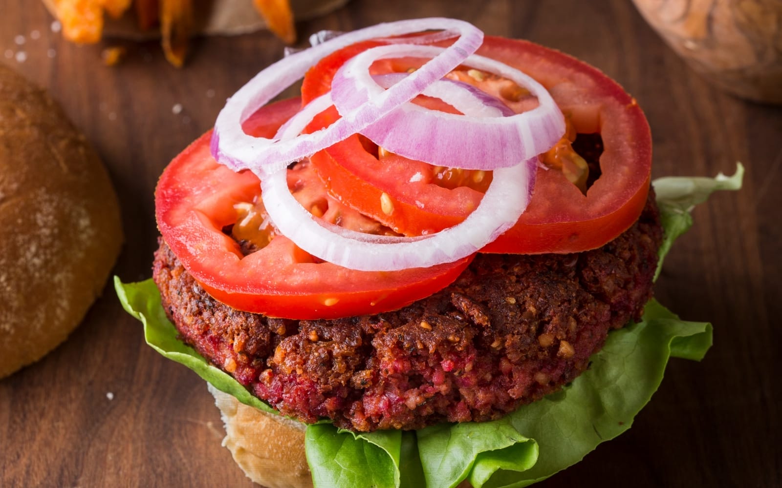 Vegan Smoky Pinto Bean-Beet Burgers