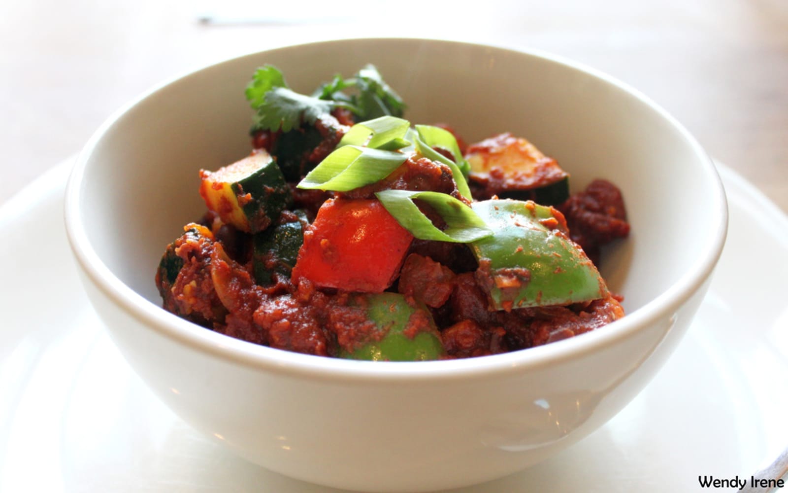 Healthy vegan chili with complex carbs