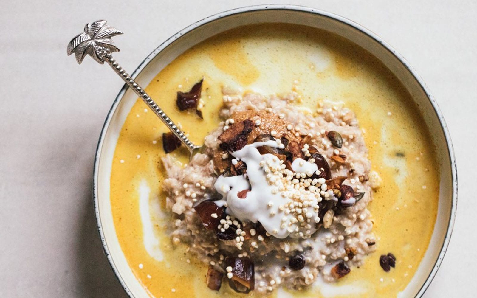 Vegan Golden Milk Porridge With Citrus Yogurt